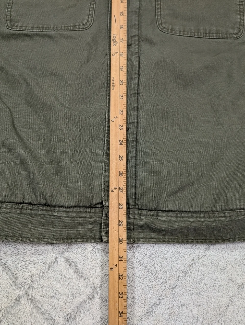 Woolrich Jacket Mens XXL Green Barn Chore Coat Canvas Sherpa Lined Rugged Work